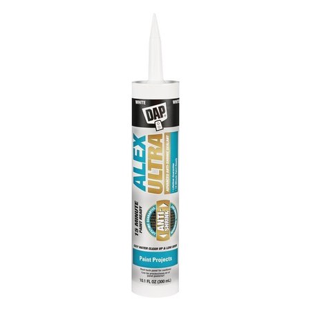 DAP Alex Ultra White Elastomeric Acrylic Latex All Purpose Waterproof Sealant 10.1 oz, 12PK 7079818200